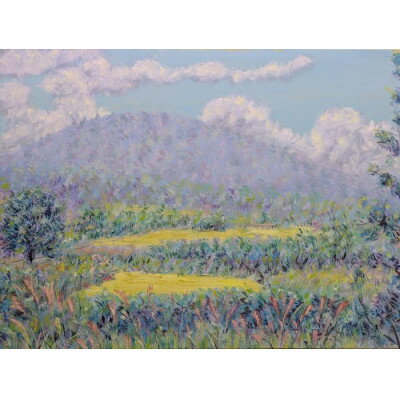 【ふるさと納税】風景画・景行天皇陵～三輪山【山辺の道】(A2サイズ複製・額装込)【1631330】