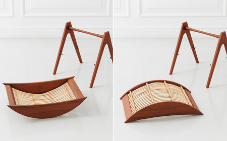 No.864-02 【マルニファニシング】NO.544 マガジンラック（ライトブラウン） ／ 本棚 本 雑誌 ラック 収納 家具 インテリア 一点モノ リメイク リノベーション 復刻モデル チーク ラ