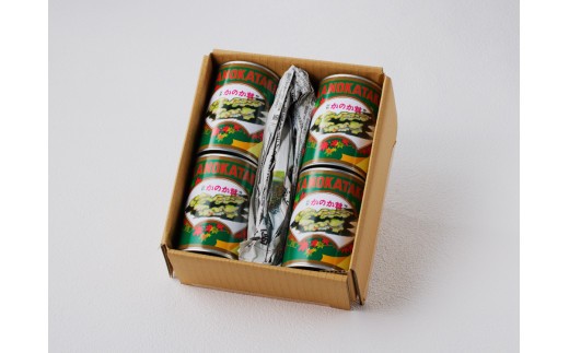 大江町柳川産 原木かのか茸（ブナハリタケ）水煮200g×4缶(固形量）