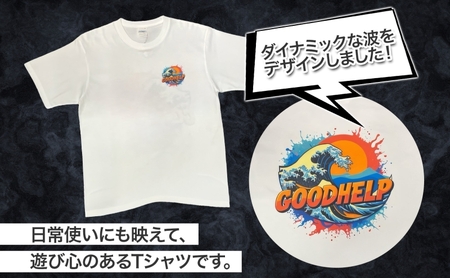 GOODHELP Raging Wave T-shirt white Tシャツ 半袖 洋服 ファッション ストリート ストリート感 ユニセックス スリーブTシャツ ティーシャツ ストリートカルチャー 