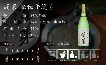 蓬莱 純米吟醸 酒 家伝手造り 720ml  酒[S864] [ 渡辺酒造店 ]