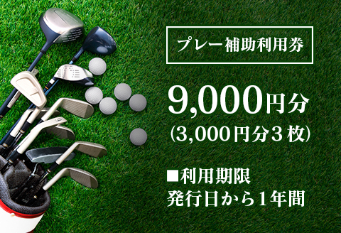 ゴルフ 補助券 千代田ゴルフ倶楽部 優待 プレー 補助利用券 9,000円分