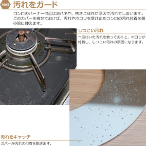 1063 ZEOOR ガスコンロ 五徳下 カバー 3点セット コンロカバー GS10[sanitize]11