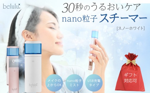 【ギフト対応可】美ルル モイスミスト（スノーホワイト） 美ルル モイスミスト ハンディミスト ナノ超微粒子 化粧水対応  携帯用 乾燥肌 毛穴ケア メイクの上から 保湿