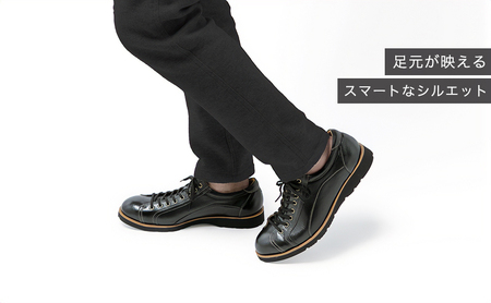 倭イズム 鹿革紳士靴　YA3300　ブラック 24.0cm