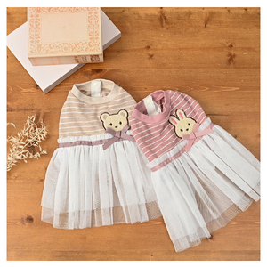 アニマルチュールワンピース うさぎ  チュール ドッグウェア 犬服 前開き【ココアトワ(cocoAtoi)】 Ｓ