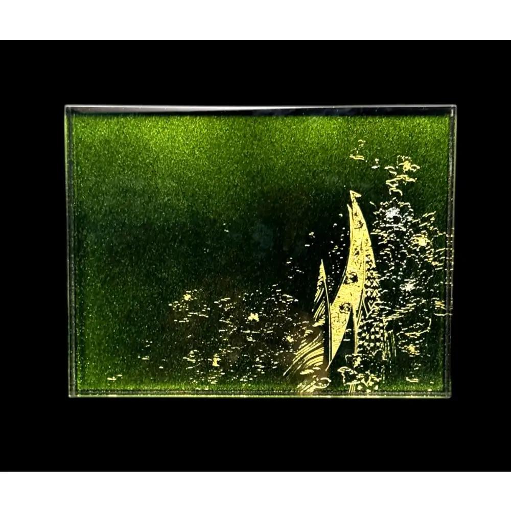 すし下駄 登り孔雀 梨地グリーン ［NF287］