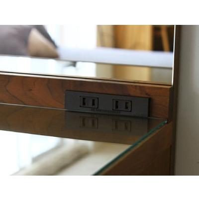 ふるさと納税 筑後市 木製ドレッサー 化粧台 鏡台 レッチェ80ドレッサー ウォルナット【10年保証】【高野木工】 |  | 01
