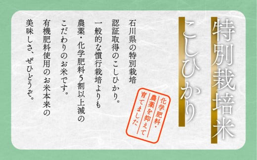 コシヒカリ 玄米 2kg 特別栽培米 令和7年産 こしひかり コメ お米 石川県産 小松市産 【農家ふじた】
