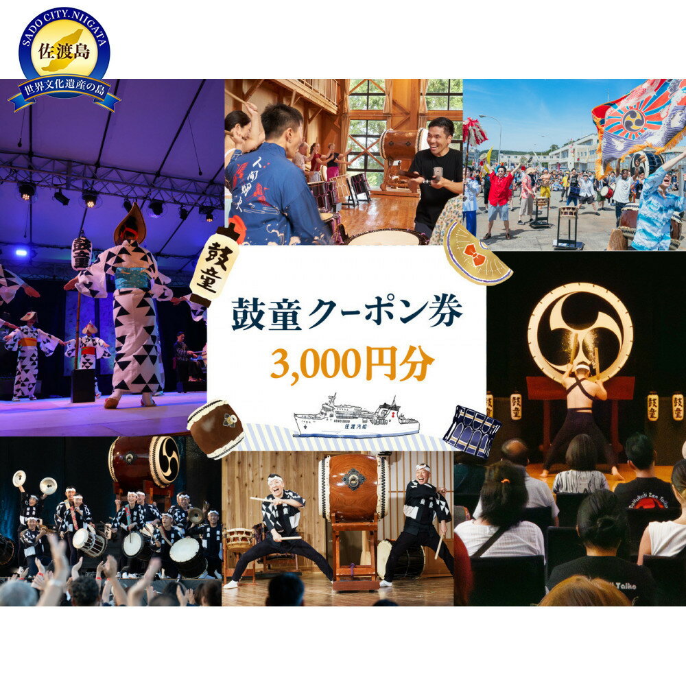 【ふるさと納税】鼓童クーポン券(3,000円分) | 券 人気 おすすめ 送料無料