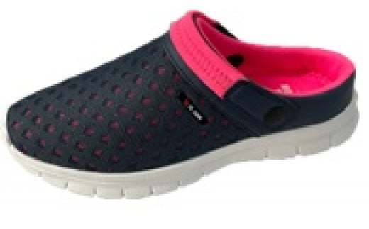 婦人用　バックベルト付き　クロッグサンダル  FLH 5476 （ネイビー／M）