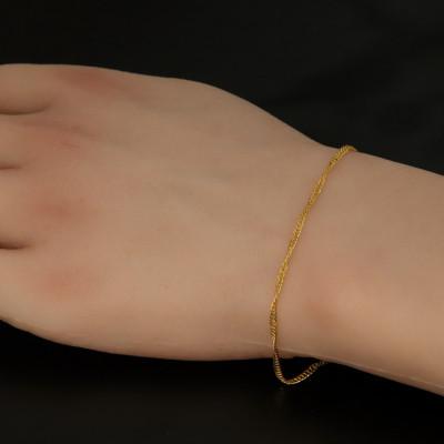 ふるさと納税 山梨市 K24純金ワイドスクリュー30ブレスレット18cm |  | 03