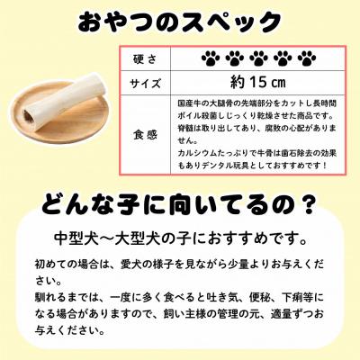 ふるさと納税 名古屋市 精肉店がこだわった 犬のおやつ【デンタル玩具としておすすめです!】国産牛ゲンコツ 1本 |  | 01