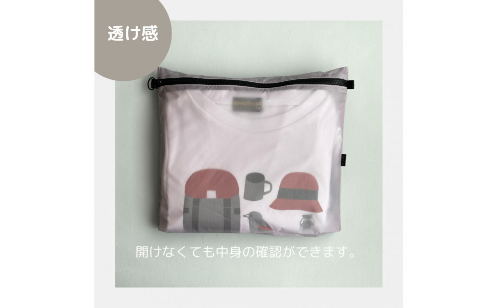 【ラベンダー】B5が入る軽いナイロンフラットポーチ　旅行用　着替え　大容量　横長　バッグインポーチ