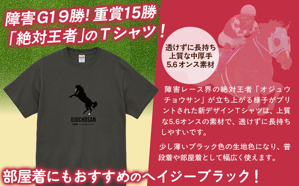 【オジュウチョウサン】Ｔシャツ _Ｓサイズ（ヘイジーブラック）  BRTV004-1