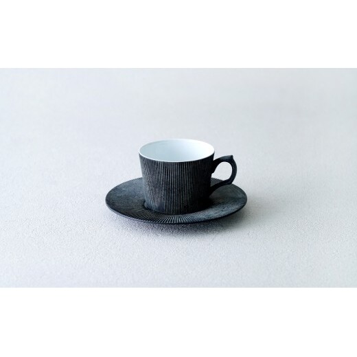 有田焼 Moon Surface コーヒーカップ＆ソーサー【大慶】食器 器 うつわ コーヒー カップ＆ソーサー スタイリッシュ カップ しのぎ ギフト プレゼント ci068_イメージ2