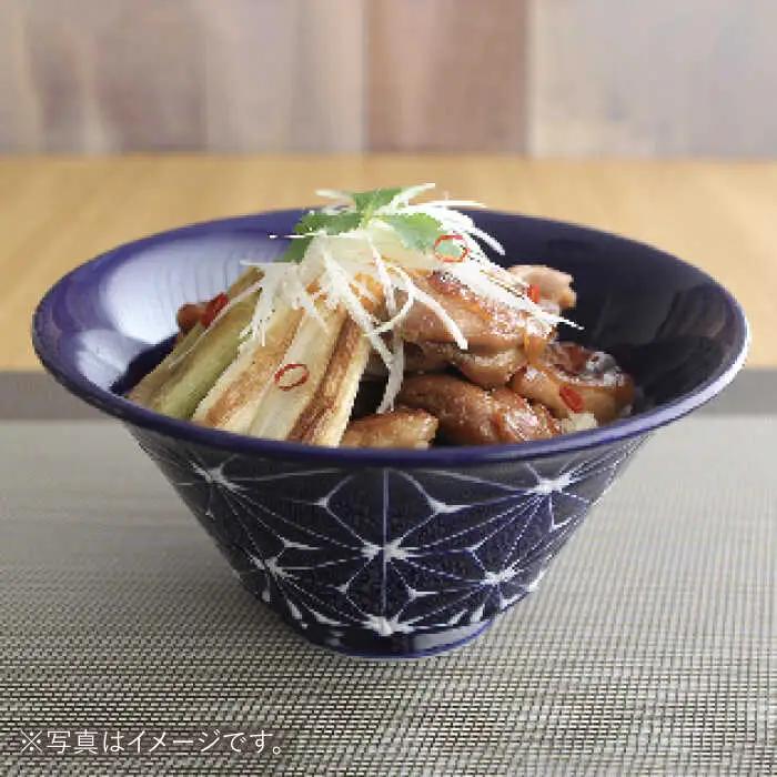 【波佐見焼】ホワイトライン麻 どんぶり マットブラック 食器 皿 【翔芳窯】 [FE100] 波佐見焼