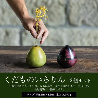 ふるさと納税 山形市 【雅山】くだものいちりん 2個セット FY21-484