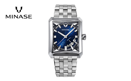 MINASE時計 SEVEN WINDOWS ブレスレットタイプ（VM15-M01YBL-SSB） MINASE 日本製 時計 腕時計 メンズ 高額 人気 ランキング【協和精工株式会社】[F11940]