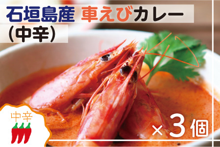 石垣島産車えびカレー（中辛）【冷凍 3食】石垣島のカレー専門店が作るご当地カレー　SK-9