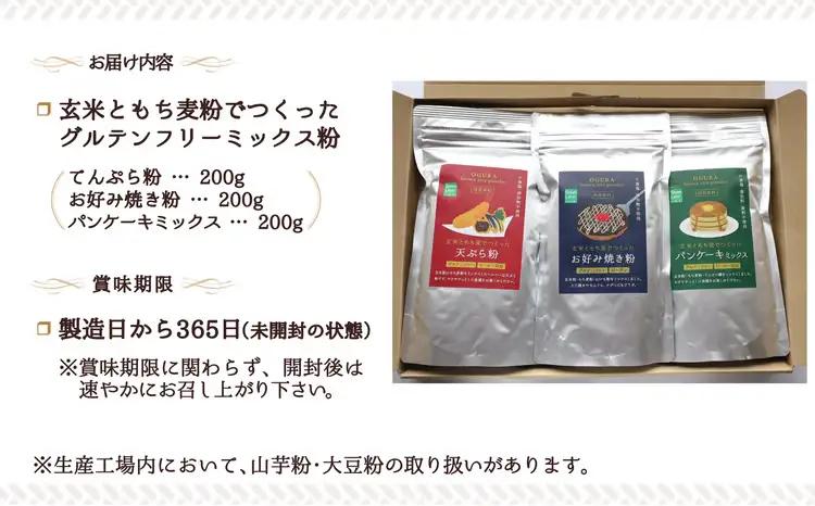 30P3604 玄米ともち麦でつくったグルテンフリーミックス粉　3点セット【 OGURA】
