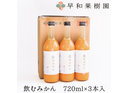 【早和果樹園】飲むみかん（720ml×3本）（B957-1）