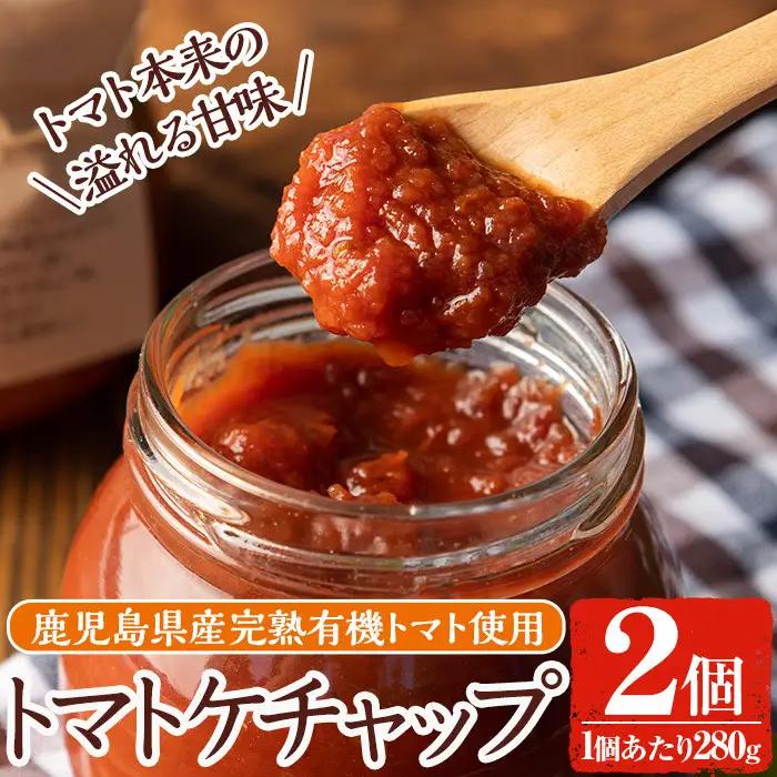 《数量限定》トマトケチャップ(280g×2個)  鹿児島県 有機野菜 完熟 とまと 【雲月農園】_y380