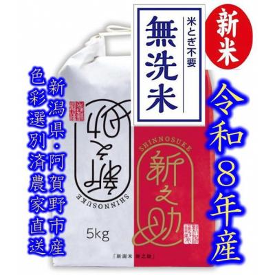 ふるさと納税 阿賀野市 【令和8年産新米】 阿賀野市産「新之助」無洗米 5kg