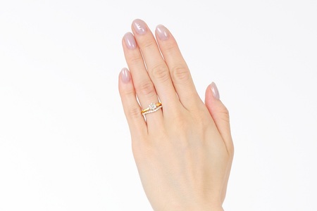 0.5CT K18YG ダイヤモンド リング Ｒ3778DI-Y