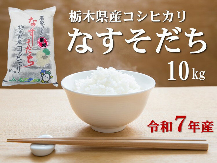 【ふるさと納税】令和7年産 栃木県産 コシヒカリ なすそだち 10kg JAなすの産地直送【大田原市・那須塩原市・那須町共通返礼品】〔D-80〕 ｜ 米 コメ こめ 白米 精米 新米 ※離島への配送不可