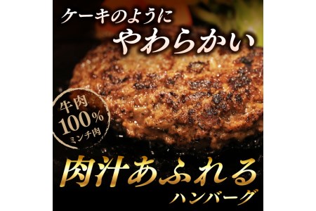 【牛肉ハンバーグ】牛肉 100％ ケーキのように柔らかい！塩で食べるやわらか ハンバーグ（デミグラスソース付）100g×5個 デミグラスハンバーグ ブランド牛肉を使用 ハンバーグ  国産