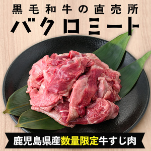 【期間限定】A4等級以上！鹿児島県産黒毛和牛牛すじ500g×2P（合計1kg）国産 牛すじ カレー 牛すじ 煮込み 【A-1737H】