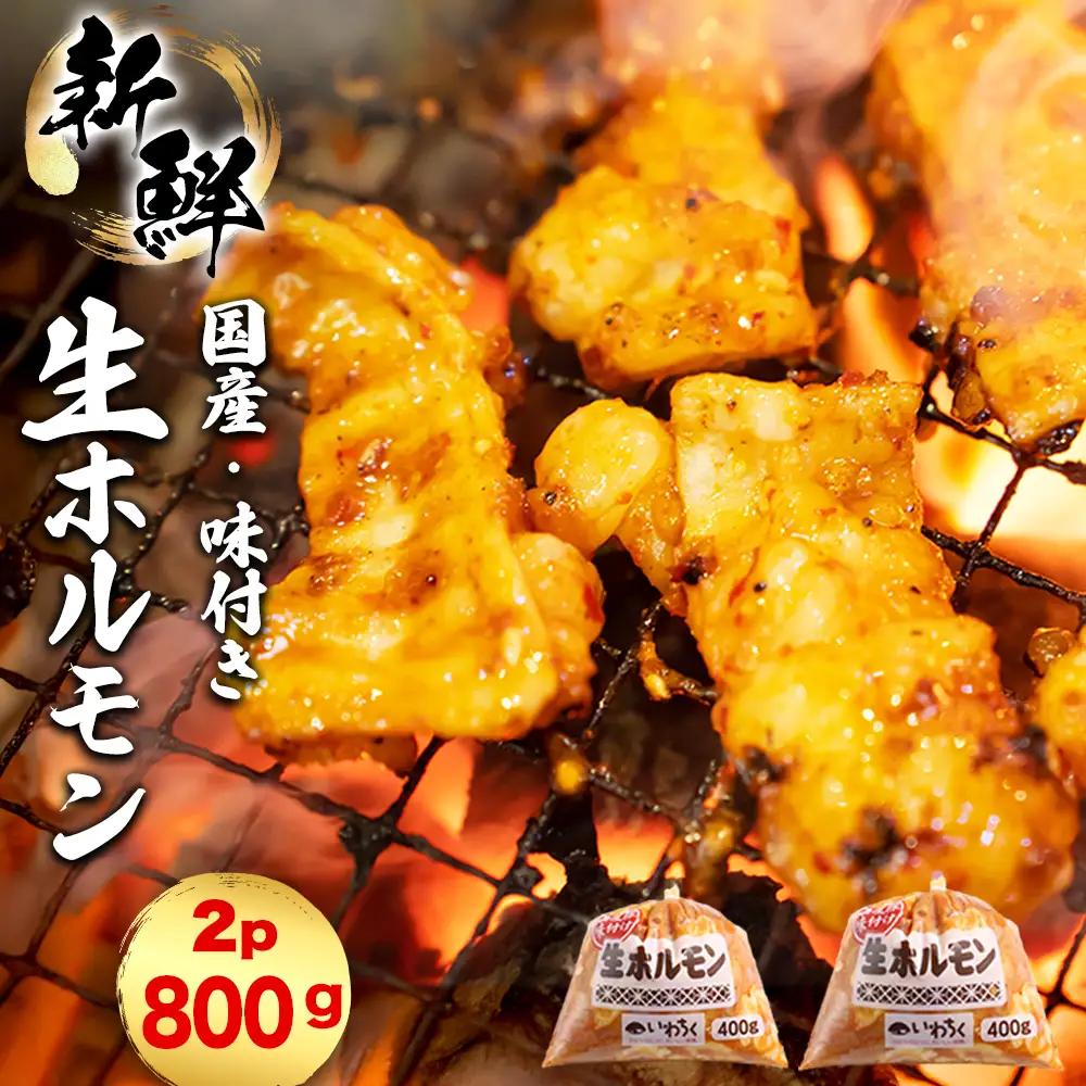 ホルモン 国産豚 味付き生ホルモンミックス 800g (DV042) 豚レバー入り 