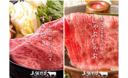 牛肉 美熊野牛 すき焼き しゃぶしゃぶ用 ロース＆赤身モモ肉 詰め合わせ 1200g(400g×3) 牛肉【okad0004】