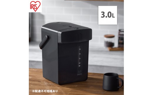 
                  電気ポット ポット ジャーポット 3.0L メカ式 IMHD-230-B ブラック アイリスオーヤマ 保温 カルキ抜き 空焚き防止 省エネ 小型 ミニポット 湯沸かし 湯沸かし器 シンプル 軽量
                