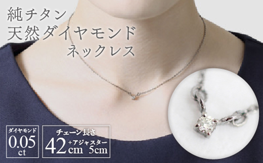 純チタン天然ダイヤモンド0.05ctネックレス 変色しにくい ギフト かわいい 新潟県 弥彦村【配送不可地域：沖縄県】