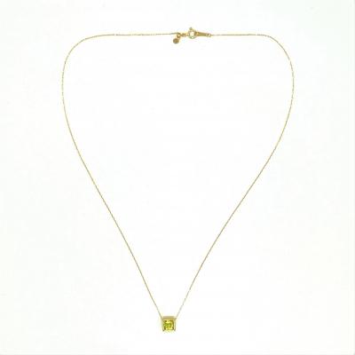 ふるさと納税 甲府市 K18YG ペリドット&ダイヤ リバーシブルペンダント 角 |  | 02