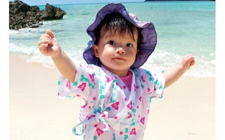 HF015　ベビーセット（てぬぐい／甚平／スタイ）【まもるくん】