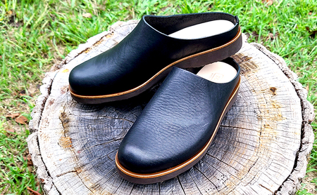 レディース サボサンダル 本革 婦人靴 日本製 撥水 シューズ 雨の日にも履ける スリッポン スリッパサンダル KOTOKA(コトカ)たつの蝋引き まほろばサボ No.KTO-7334 ブラック レデ