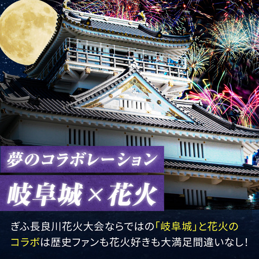 【13】ぎふ長良川花火大会 応援席チケット 自由席・ 視界良好堤防道路S席 令和8年8月8日（土）開催 写真 撮影 花火  岐阜市 / ぎふ長良川花火大会実行委員会 [ANCQ043]