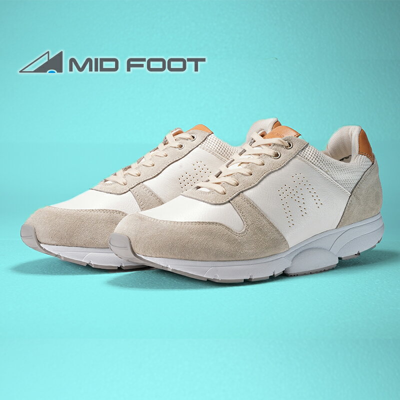 【ふるさと納税】MIDFOOT ( ミッドフッド ) 紳士靴 レザースニーカー MF001JM ( ホワイト ) 4E ファッション シューズ メンズ お洒落 レザーシューズ エコレザー 快適 履き心地