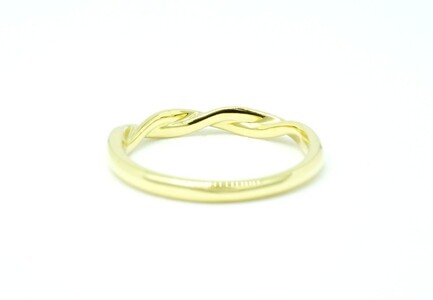 K18YG ツイストデザイン地金リング R4109-Y