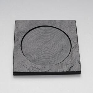 【雄勝石】コースター四角2枚組＆お香立てセット角100【1473420】