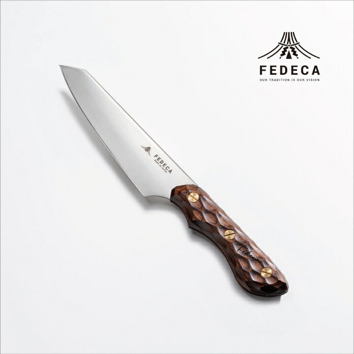 【ふるさと納税】【FEDECA】三徳包丁 小 名栗ブラウン 000987 三徳包丁 アウトドア キャンプ 錆びに強い 包丁 持ち運び 切れ味抜群 プロ仕様 刃研ぎ無料