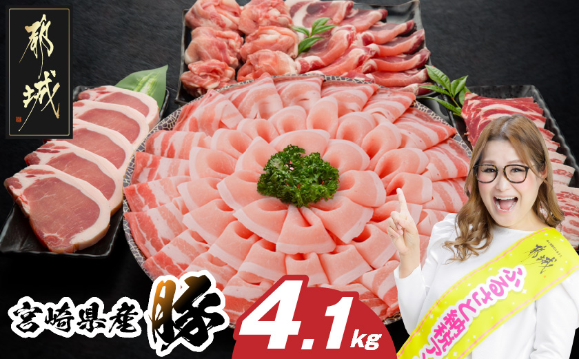宮崎県産豚わくわく4.1kgセット(真空)_AC-8403-s