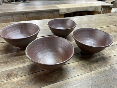三国窯 備前焼 ご飯茶碗 1個