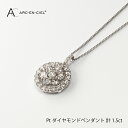 【ふるさと納税】ダイヤモンド ペンダント ネックレス 計 1.5ct プラチナ ジュエリー アルカンシェル アクセサリー 宝石 プレゼント レディース ギフト 女性 鑑別書付き 凛とした丸いデザイン シック