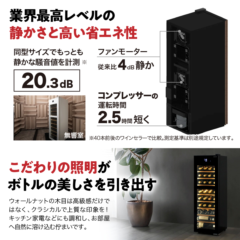 ワインセラー 氷温(R) M5　GX38DM525-RH-B（ブラック）