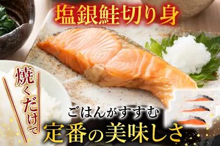 お刺身トラウトサーモン2～5本(計1kg)＆塩銀鮭切り身1切(約70g)×12P B-09094