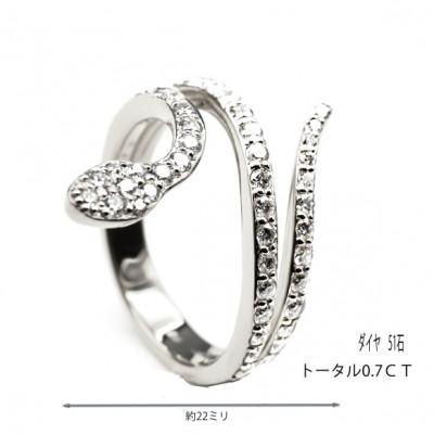 ふるさと納税 笛吹市 PT900　スネークラインダイヤリング　0.7CT R3948DI-P #15 |  | 01